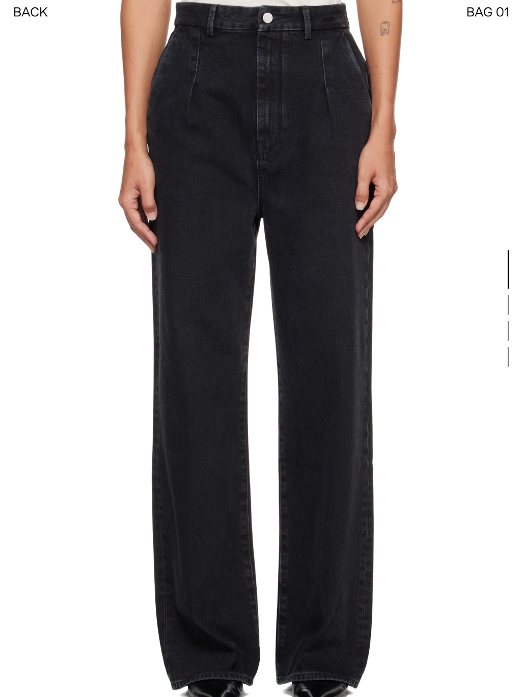 Loulou Studio Washed Black Attu Jeans, Size 26